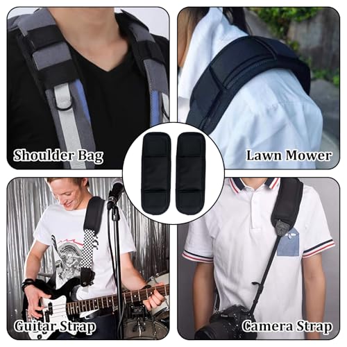 2 PCS Soft Shoulder Strap Pad, Ultra Comfortable Shoulder Pads for Bag Straps,Breathable & Durable Backpack Strap Pads (Black)