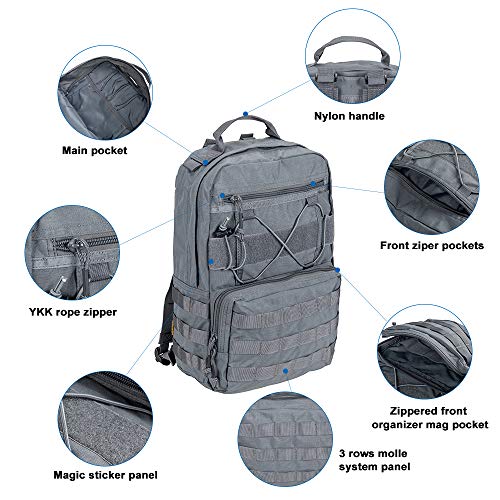 EXCELLENT ELITE SPANKER Outdoor Hydration Backpack Bundle Packs Water Bladder Carrier for 3L Water Bladder - color: Grey