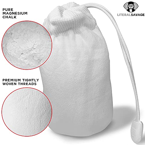No Mess Climbing Chalk Ball for Lifting, Climbing, Gymnastics & Crossfit – Refillable Chalk Ball with Pure Magnesium Carbonate for Dry Hands & Better Grip – 2.3 oz - color: White