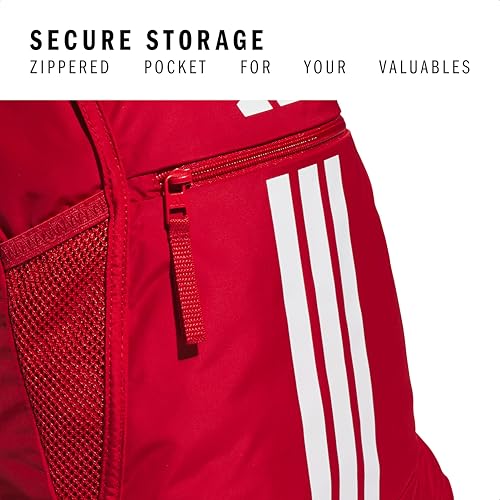 adidas Alliance Sackpack – Drawstring Backpack for Sports, Small Gym Bag, Team Power Red 2/3, OSFA - color: Team Power Red 2/3