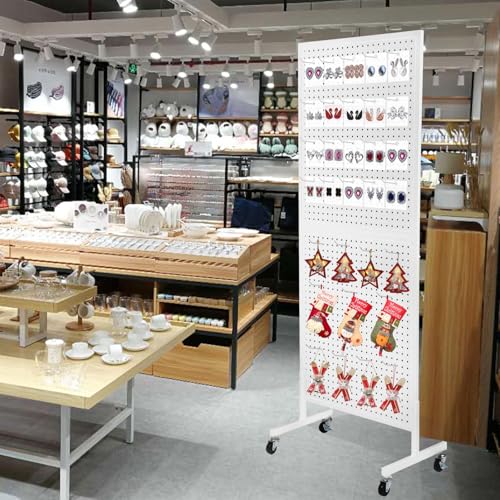 Eastern Tree 30 Packs 6" Metal Pegboard Hooks, Standard Hooks is Fit to Pegboard Display and Pegboard Panels, White - size: 6 Inch