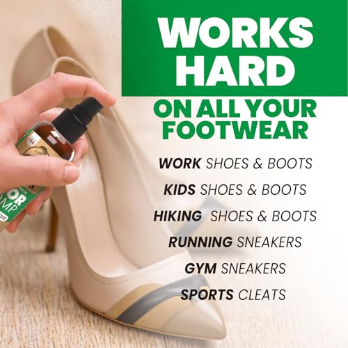 Uncle Todd's Odor Stomp Shoe Deodorizer 2-Pack - Proven & Powerful Enzyme Shoe Spray for Odor Elimination in All Footwear - size: 4 Fl Oz (Pack of 2)