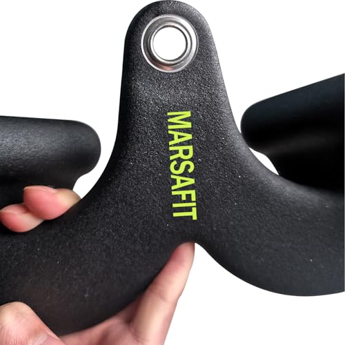 MARSAFIT Home Gym Fitness Rowing T-bar V-bar Pulley Cable Machine Attachment, Bicep Curl Tricep LAT pulldown Bar Back Strength Training Handle Grips LAT Pull Down Bar for Seat Row Workout - style: BTBAR 1901