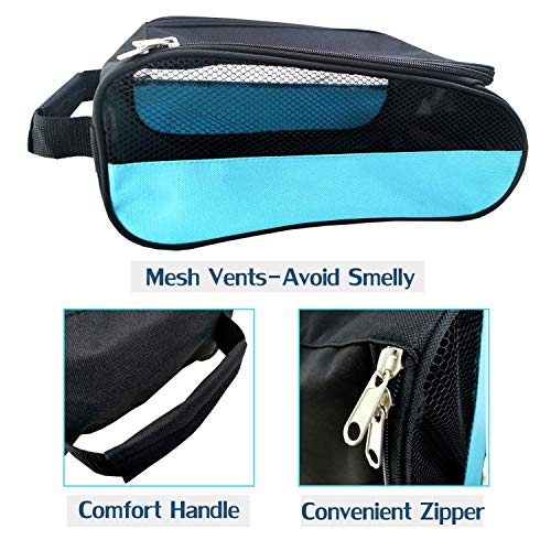Golf Shoes Bag, Golf Shoe Bag Men, Travel Shoes Bags Zippered Sport Shoes Bag (Sky-Blue) - color: Sky-Blue