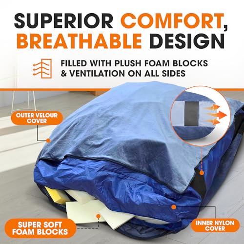 Cheer Collection Crash Pad - Crash Pads for Kids Sensory with Washable Cover - Sensory Room Must Haves - Crash Mat (3' x 4' FT) - size: 3'x 4' Feet
