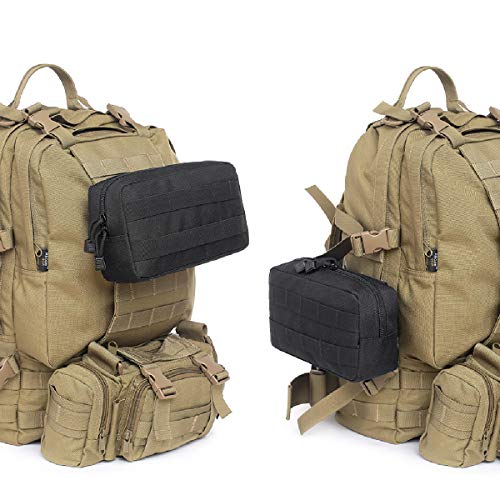 Azarxis Equipment Multi-Purpose Tactical EDC Admin MOLLE Pouch Utility Tools Bag Organizer Military Waist Belt Modular Attachment - color: #01 - Green