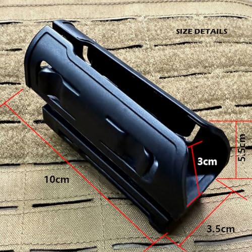 Quick Draw Tactical Flashlight Holster, Rotatable Tactical Molle Light Holder for Duty Belt