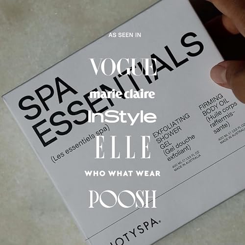 biotyspa Spa Essentials - Exfoliating Shower Gel & Firming Body Oil with Coffee Extract & Jojoba - Tones, Renews & Smooths Skin - Organic, Vegan, Made in Australia - 2pc Set, 400ml Each - size: Spa Essentials