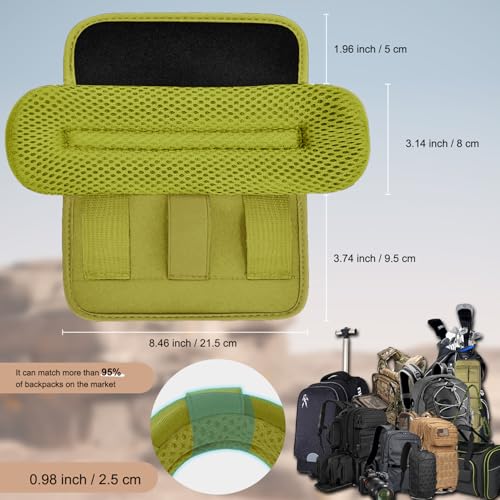 ZINZ 2-Pack Universal Wide Shoulder Pad with Ultra Thick Cushion for Bag Luggage Backpack Bag Crossbody - color: Army Green