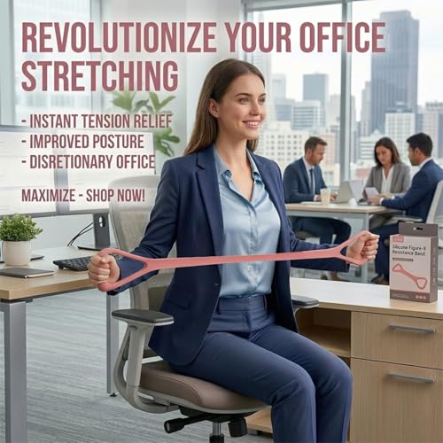 Figure 8 Resistance Band with Handles Elastic Exercise Band for Arm Back & Shoulder Workout Non-Slip 8 Shaped Resistance Band for Home Gym Yoga Pilates Stretching & Physical Therapy 3Pack - color: Pink