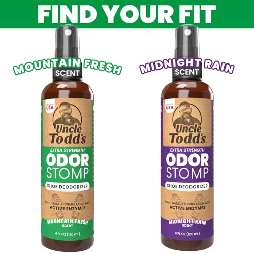 Uncle Todd's Shoe Deodorizer Spray 8oz - Proven & Powerful Enzyme Formula Spray for Shoe Odor Elimination in All Footwear (Mountain Fresh) - size: 8 Fl Oz (Pack of 1)