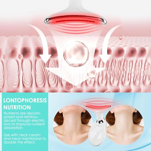 Facial Massager Face and Neck, Face 𝖲 culpting Wand Tool with 7 Color - Birthday, Christmas, Mothers Day, Valentines Day Gifts for Her Women Mom Best Friend Wife Teacher (White) - color: White