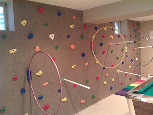 Atomik Rock Climbing Holds Screw-On Hula Hoop Holder in Green for Vertical Obstacle Courses