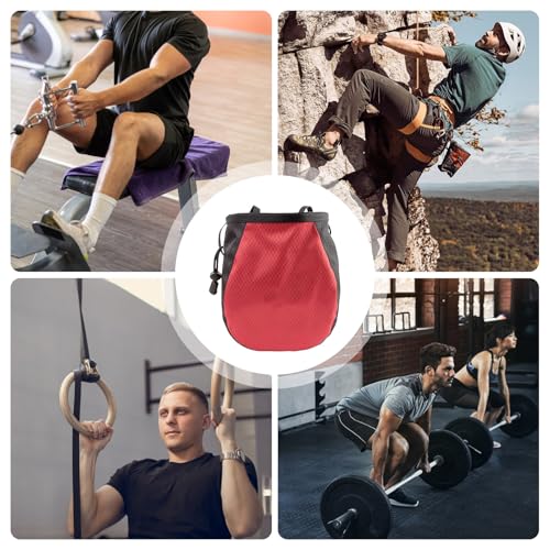 Chalk Bag for Rock Climbing Lightweight Leakproof Adjustable Pouch | Outdoor Bouldering Chalk Pouch for Outdoor Weight Lifting Training Mountaineering Climber Athlete Instructor
