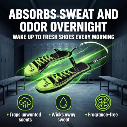 LIVEVIE Hygeen Activated Charcoal Shoe Deodorizer – Natural Scent Absorber & Moisture Wicker 2-Pack - color: Green