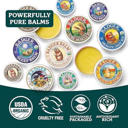 Badger Balm Unscented, 100% Organic Olive Oil & Beeswax, Fragrance Free Hand Cream, Long Lasting Sensitive Skin Moisturizer, 2 oz Tin - size: 2 Ounce (Pack of 1)