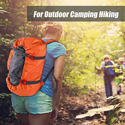 Rock Climbing Rope Bag portable Foldable climbing bag with Large Rope Tarp and Adjustable Shoulder Straps Waterproof Large Capacity Backpack ultralight Outdoor Hike Gear Equipment (orange)