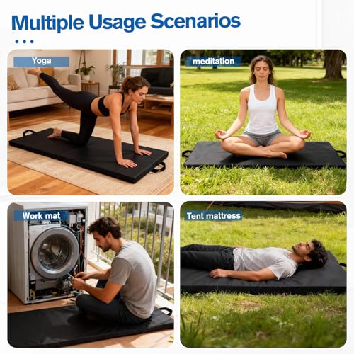 JZHLLA Bedside Fall Mats for Elderly 2.5 Inch Rollable High Density Foam Floor Mats 71.6 * 24 Inch Waterproof Non Slip Protection Mat for Elderly, Handicap, Senior - size: 2.5 IN Thick-Rollable