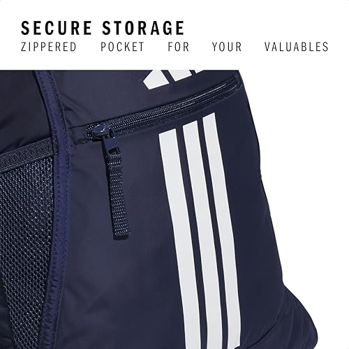 adidas Alliance Sackpack – Drawstring Backpack for Sports, Small Gym Bag, Team Navy Blue 2/3, OSFA - color: Team Navy Blue 2/3