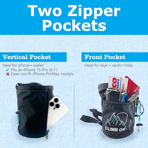 Chalk Bag + Ball for Rock Climbing, Bouldering, Top Rope | Climb On - style: Chalk Bag