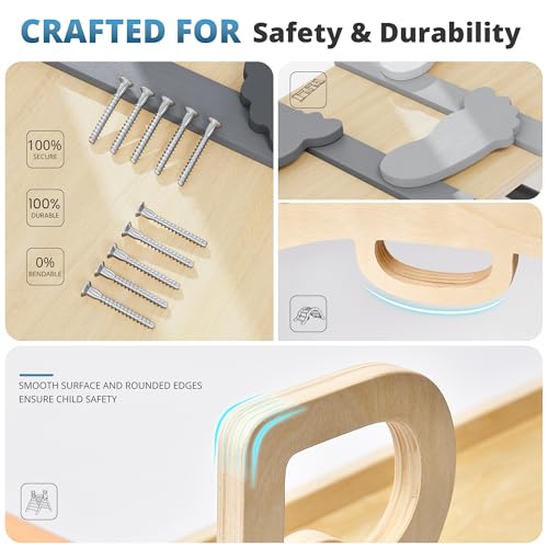10-in-1 Pikler Triangle Set, Climbing Toys for Kids Grey Twilight - color: Grey Twilight