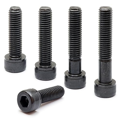 MonsterBolts - 1/4"-20 x 1/2" Socket Head Screws, ASTM A574, Alloy Steel, Black Oxide, 10 Pack - size: 0.5 In. (1/2")