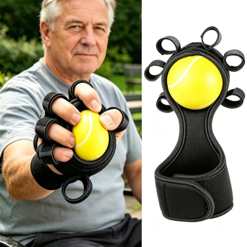 Grip Strength Ball Finger Muscle Trainer Ball | Finger Strengthening Tool for Workout Outdoor Weightlifting Rock Climbing Home Fitness Gym Office - color: Yellow