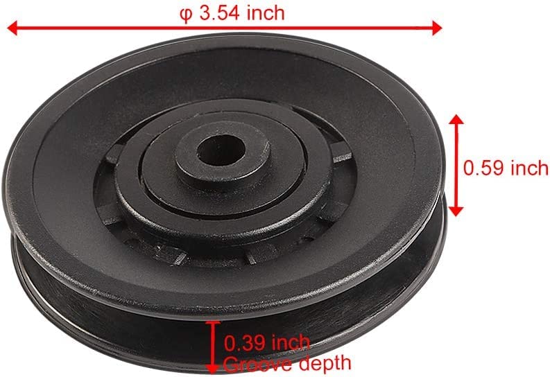 90mm Universal Bearing Pulley Wheel for Cable Machine Gym Equipment Part Garage Door (12 PCS) - color: 90mm-12 PCS-P