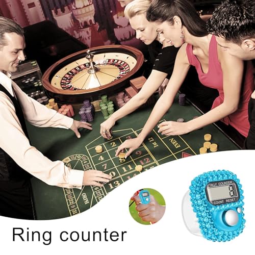 Finger Counter - Finger Tally Counter | Finger Clicker Counter | Portable Lap Counter | LCD Digital Display Tally Counter | Hand Clicker Counter Ring for Coaching, People, Fishing