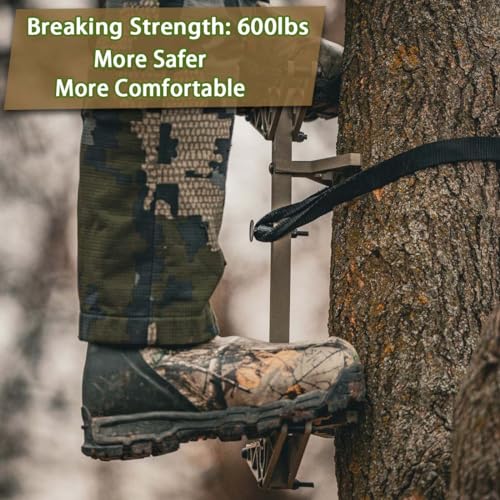 Huntury Climbing Stick Straps, Tree Stand Strap, Climbing Steps Replacement Strap, Climbing Stick Attachment, Quick, Easy and Quiet to Install, Treestand Accessessories For Hunting - style: Pack Of 2