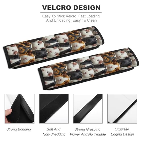 2 Pack Guinea Pigs Seat Belt Shoulder Pad Universal Soft and Comfortable Shoulder Protector for Kids, Most Cars, Pressure Relief - color: Pattern 428