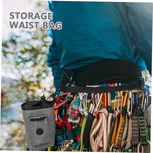 KOMBIUDA Chalk Bag for Rock Climbing and Bouldering Waterproof Magnesium Chalk Container with Zippered Pocket Durable Outdoor Gear for Gymnastics and Weight Lifting