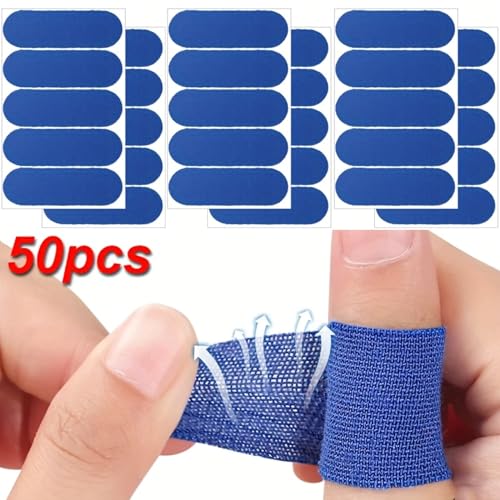 50PCS Elastic Finger Tape Protectors, Breathable Sweatproof Finger Guards for Sports, Work, and Daily Use, Self-Adhesive Stretchy Finger Wraps
