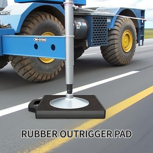 2 Pack 16.8" x 14.2" x 2" Rubber Outrigger Pad, RV Leveling Blocks Jack Pads, 20000 LBS Capacity, Portable Handle, for Trailer Truck RV Crane Wrecker