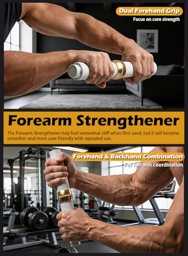 Grip Strength Trainer, Aluminum Alloy Forearm Strengthener Wrist Trainer with Adjustable Resistance Knob, Forearm Exerciser for Home Gym Sports Man Women Wrist Arm Builder