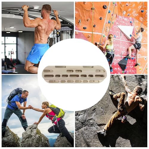Rock Climbing Hangboard Hand Grip Strengthener, Forearm Exerciser | Multiple Grip Positions Portable Design, Easy Installation, for Climbing, Bouldering, Backpacking, Gymnastics, Recovery