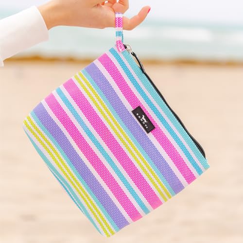 SCOUT Go Getter Pouch- Water-Resistant, Toiletry Bag - Baja Black | Features a convenient finger loop and zips closed. Folds flat, and easily wipes clean. Perfect for the beach and pool - color: Baja Black