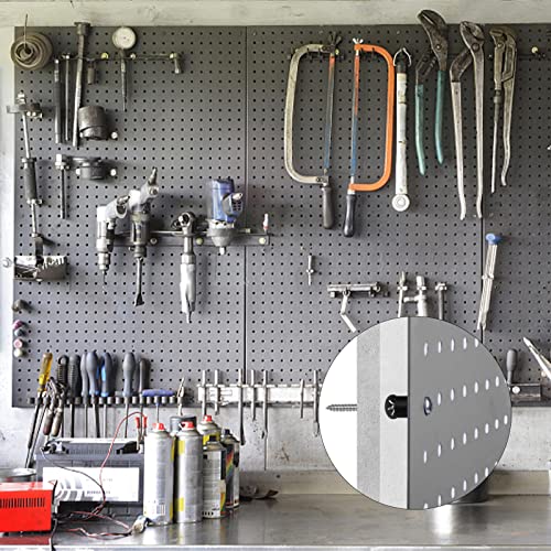 43 Set (172Pcs) Pegboard Mounting spacers and Screws Kit, Peg Boards Installation Hardware Accessories. Include Sturdy Screws, Spacers,Washers and Lock Clips for 1/8 Inch and 1/4 Inch Pegboard