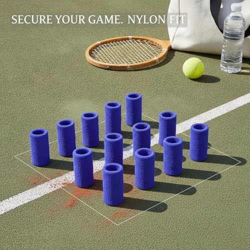 10-Pack Nylon Finger Sleeves for Basketball & Football, Snug Fit, Durable Sports Cover - color: Blue