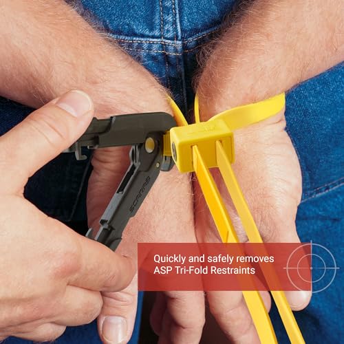 ASP Scarab Cutter for Tri-Fold Restraints, Clippers for Safe Removal of Disposable Cuffs, Compact Safety Blade for Removing Bands and Medical Bracelets - style: Scarab Trifold Cutter