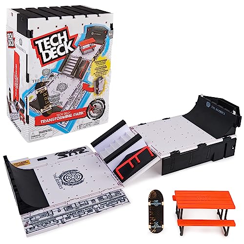 TECH DECK The Berrics X-Connect Park Creator Customizable Ramp Set | Foldable 30" Transforming Park, Berrics Pro Fingerboard, Portable Mini Skatepark, Toy Skateboard GIfts for Kids Ages 6+