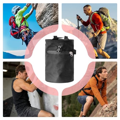 Chalk Bag for Rock Climbing Waterproof Adjustable Waist Belt Powder Sack | Rock Climbing Chalk Bag for Gymnastics Golf Gym Bowling Lifting Bouldering Weightlifting Workout