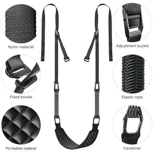 Kipika 48" Ceiling Mounted Pull Up Bar, Heavy Duty Multi-Grip Chin Up Bar,Mounted Pullup Bar, Adjustable Height, Pull Up Bands for Chin Ups & Body Stretching, Ideal for Home Gym and Strength Training - color: Pull Up Bands