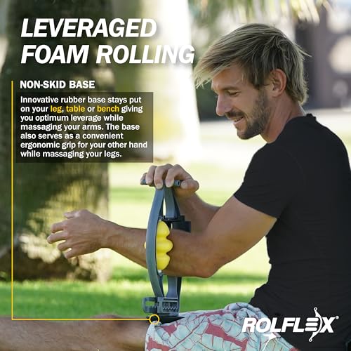Rolflex Arm & Leg Massager Roller – Muscle Roller to Address Golfer’s Elbow, Tennis Elbow, Carpal Tunnel & More – Arm & Leg Massage Roller for Muscle Tightness & Faster Recovery - style: Rolflex