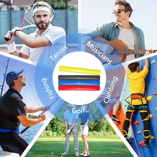 DICYWUDI Flex Therapy Bar and Grip Strength Trainers set, Physical Therapy & Resistance Bar for Golfers Elbow, Tendinitis, Wrist,Forearms Pain, Improve Grip Strength and Relieve Pain - color: Yellow/Red/Black/Blue