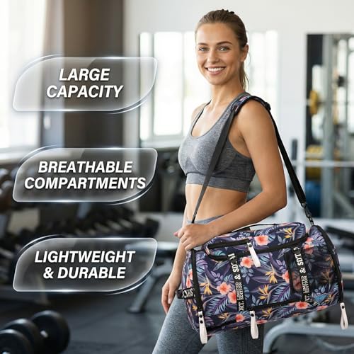 SDTAME Gym Duffel Backpack with Shoe Pocket & Laptop Sleeve - color: Orange