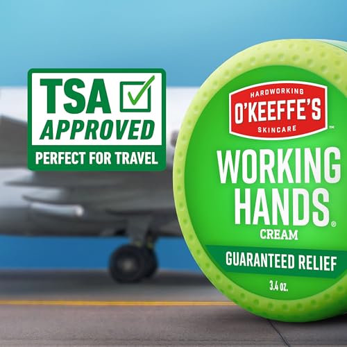 O'Keeffe's Working Hands Hand Cream, 3.4 oz Jar, 1 Pack for Extreme Dryness | Repairs Cracked, Dry Hands, Hypoallergenic, Unscented, Non-Greasy, Ideal for Repairing Skincare - size: 3.4 Ounce Jar