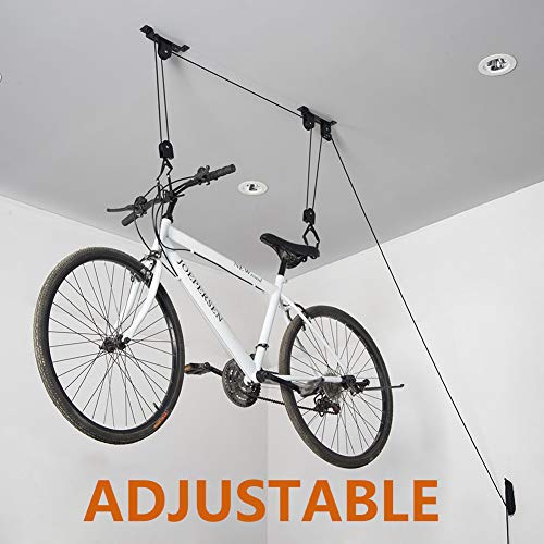 Wallmaster Ceiling Bike Mount Hanger, Bike Ceiling Lift Hoist, Bike Pulley System for Garage, Indoor Bicycle Hooks, 1 pack - size: 1Pack