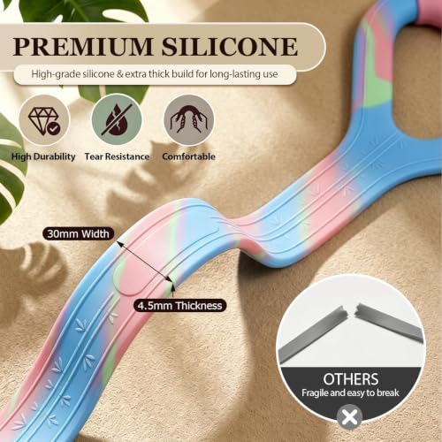Figure 8 Resistance Band with Handles, Elastic Bands for Working Out,Arm,Back,Shoulder Training Elastic Ropes - color: Colorful/Purple/Gray