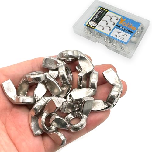 10 Pcs 3/8"-16 Wingnuts 304 Stainless Steel Wing Nuts Fasteners Parts Butterfly Nut, Hand Twist Tighten Hardware Nuts Butterfly Wing-Nut - size: 3/8"-16 - 304 Stainless Steel - 10 Pcs